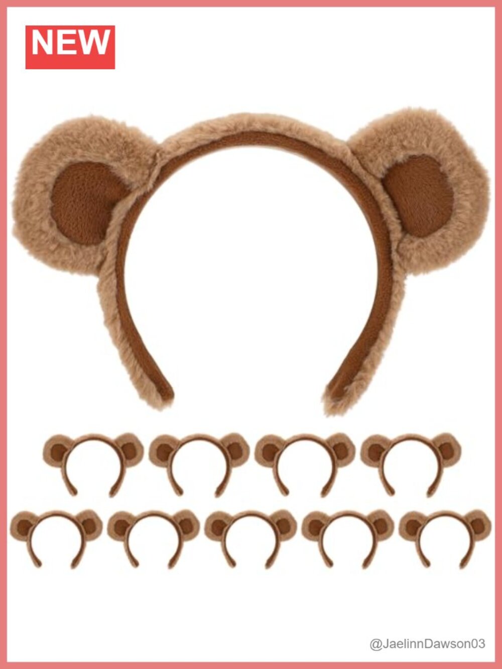 Fluffy Bear Ears Headband Flexible Costume Hair Accessory for Party Cosplay